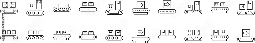 Baggage and Parcel Transportation Thin Icons Collection. Editable Stroke. Suitable for Web Sites, Books, Cards, Apps Baggage and Parcel Transportation Thin Icons Collection. Editable Stroke. Suitable for Web Sites, Books, Cards, Apps