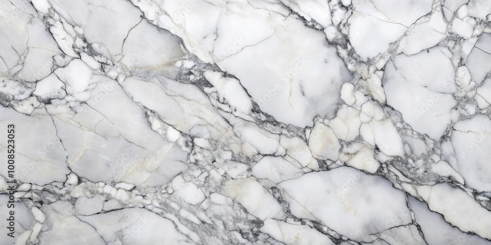 A pristine white marble surface, meticulously polished, showcasing a network of intricate, gray veins that meander across its smooth expanse. A pristine white marble surface, meticulously polished, showcasing a network of intricate, gray veins that meander across its smooth expanse.