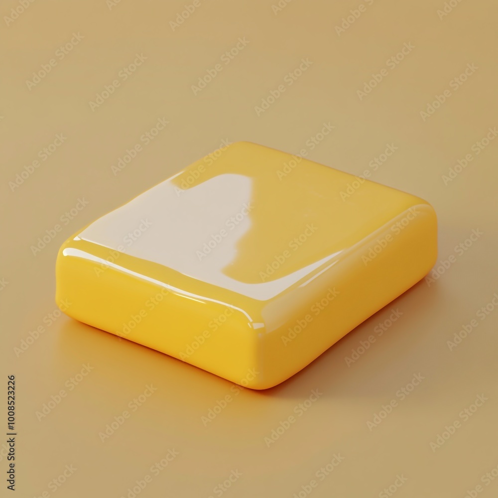 3D Butter Icon: Essential Cooking and Baking Ingredient Illustration Logo 3D Butter Icon: Essential Cooking and Baking Ingredient Illustration Logo