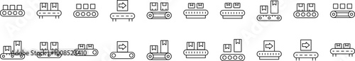 Baggage and Parcel Transportation Related Line Icons for Web Sites, Books, Cards, Apps. Editable Stroke. Suitable for Web Sites, Books, Cards, Apps