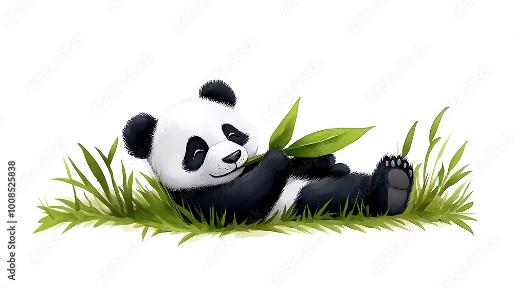 Playful Cartoon Panda Illustration for Kids Playful Cartoon Panda Illustration for Kids