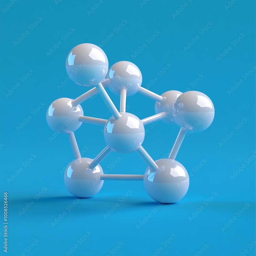 3D Chemistry Molecule Icon: Scientific Structure Representation Illustration Logo 3D Chemistry Molecule Icon: Scientific Structure Representation Illustration Logo