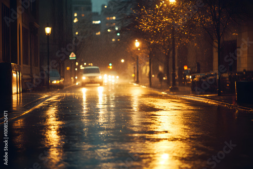 cozy night city street
