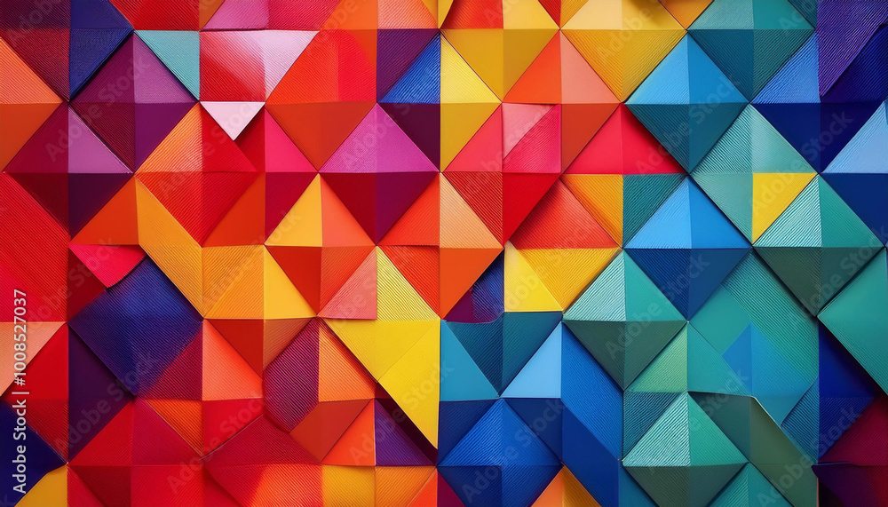Bold Abstract Geometric Pattern with Bright Colors Bold Abstract Geometric Pattern with Bright Colors