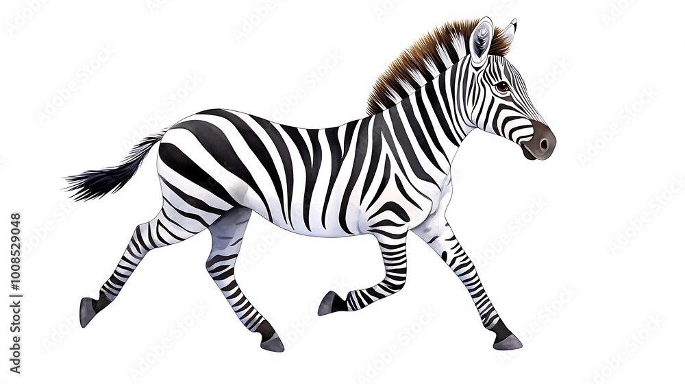 Obraz premium Cute Playful Zebra Illustration