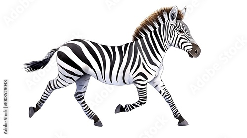 Cute Playful Zebra Illustration