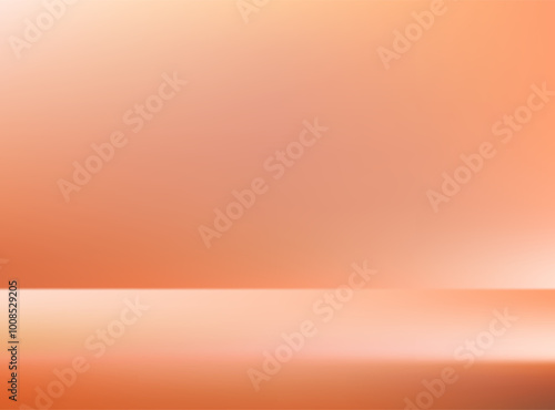 Empty peach studio background. Space for selling products on the website. Background vector 3d with podium. Vector illustration.