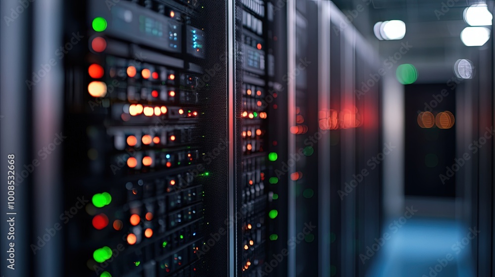 datacenter in server control room datacenter in server control room