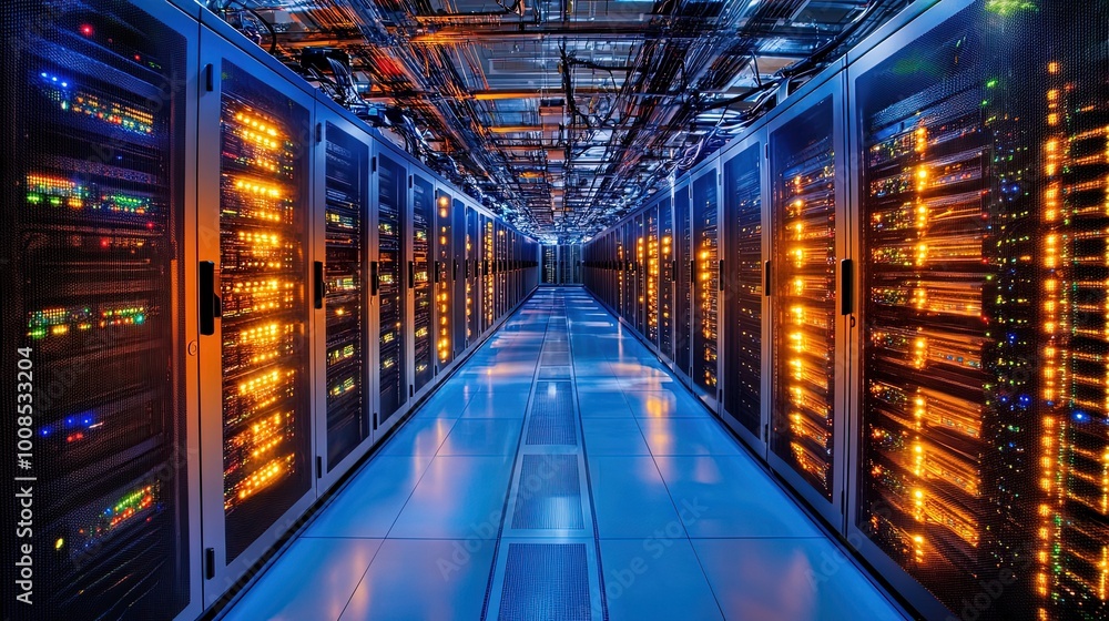 Fototapeta premium datacenter in server control room