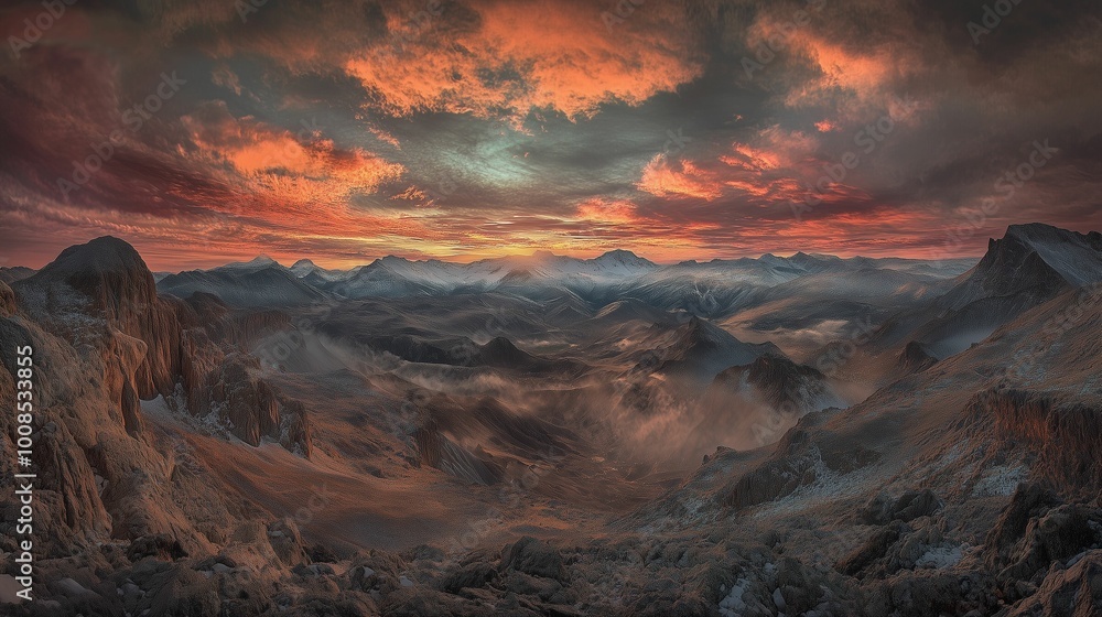 Naklejka premium Stunning and dramatic landscape