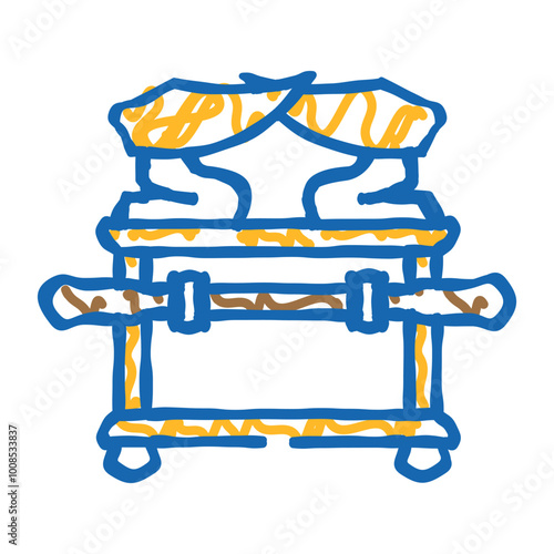 ark of the covenant doodle icon sketch vector. ark of the covenant sign. isolated symbol illustration