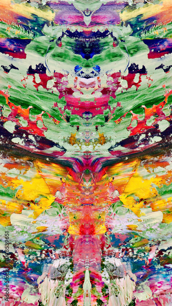 Naklejka premium Abstract background wallpaper. Ethnic pattern. Mixtures of oil paint. Trendy hand painting canvas. Wall decor and Wall art prints Idea. 3D Texture. Art object