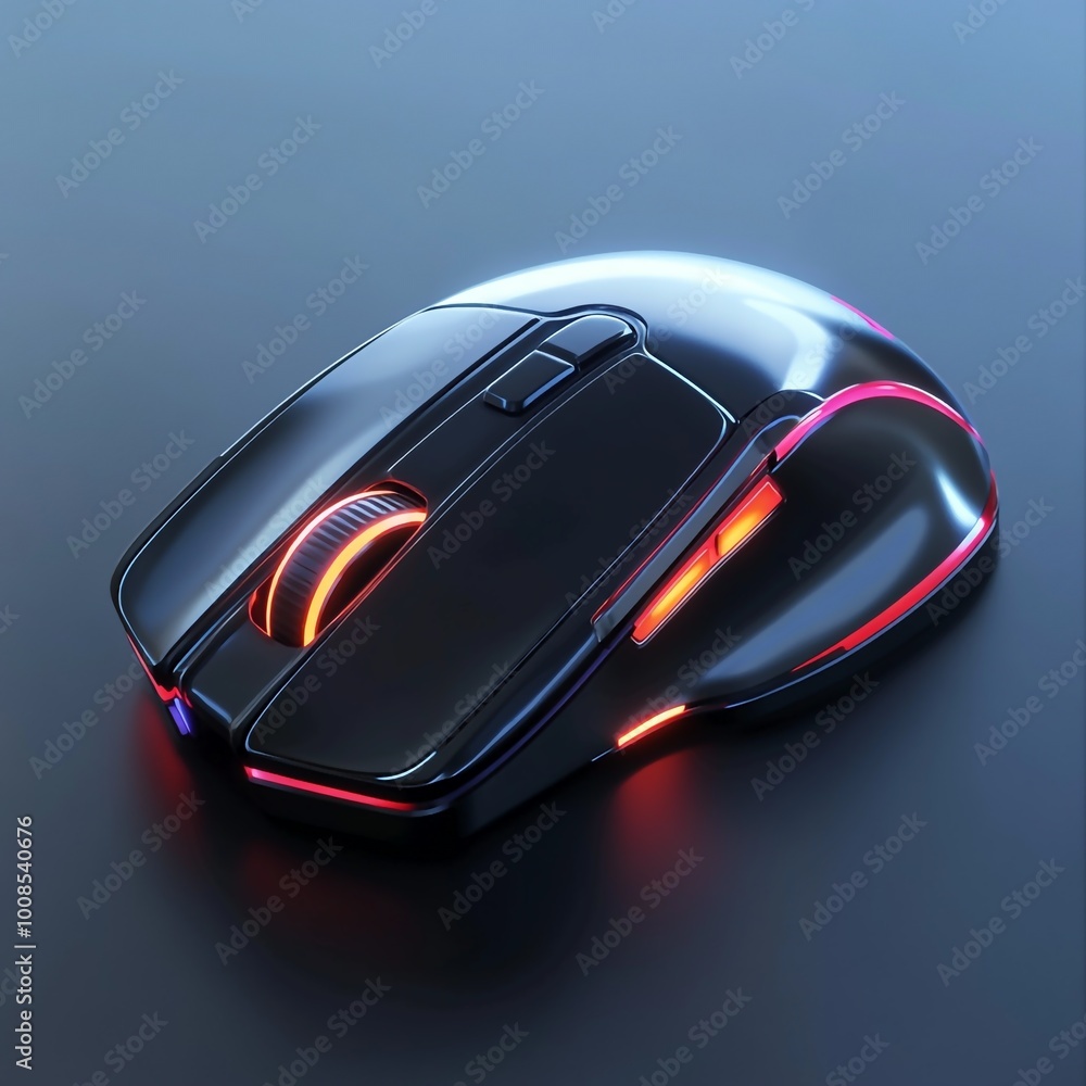 3D Gaming Mouse Icon: Precision Device for Gamers Illustration Logo 3D Gaming Mouse Icon: Precision Device for Gamers Illustration Logo