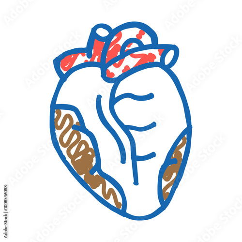 cancer nicotine doodle icon sketch vector. cancer nicotine sign. isolated symbol illustration