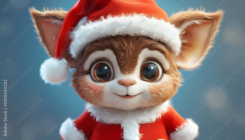 Cute animals for Christmas. Generative AI. Cute animals for Christmas. Generative AI.