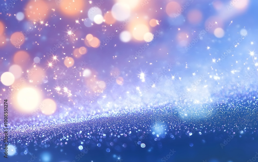 Sparkling light particles and bokeh background, generative ai Sparkling light particles and bokeh background, generative ai