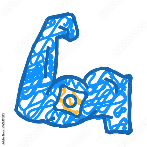patch nicotine medical therapy doodle icon sketch vector. patch nicotine medical therapy sign. isolated symbol illustration