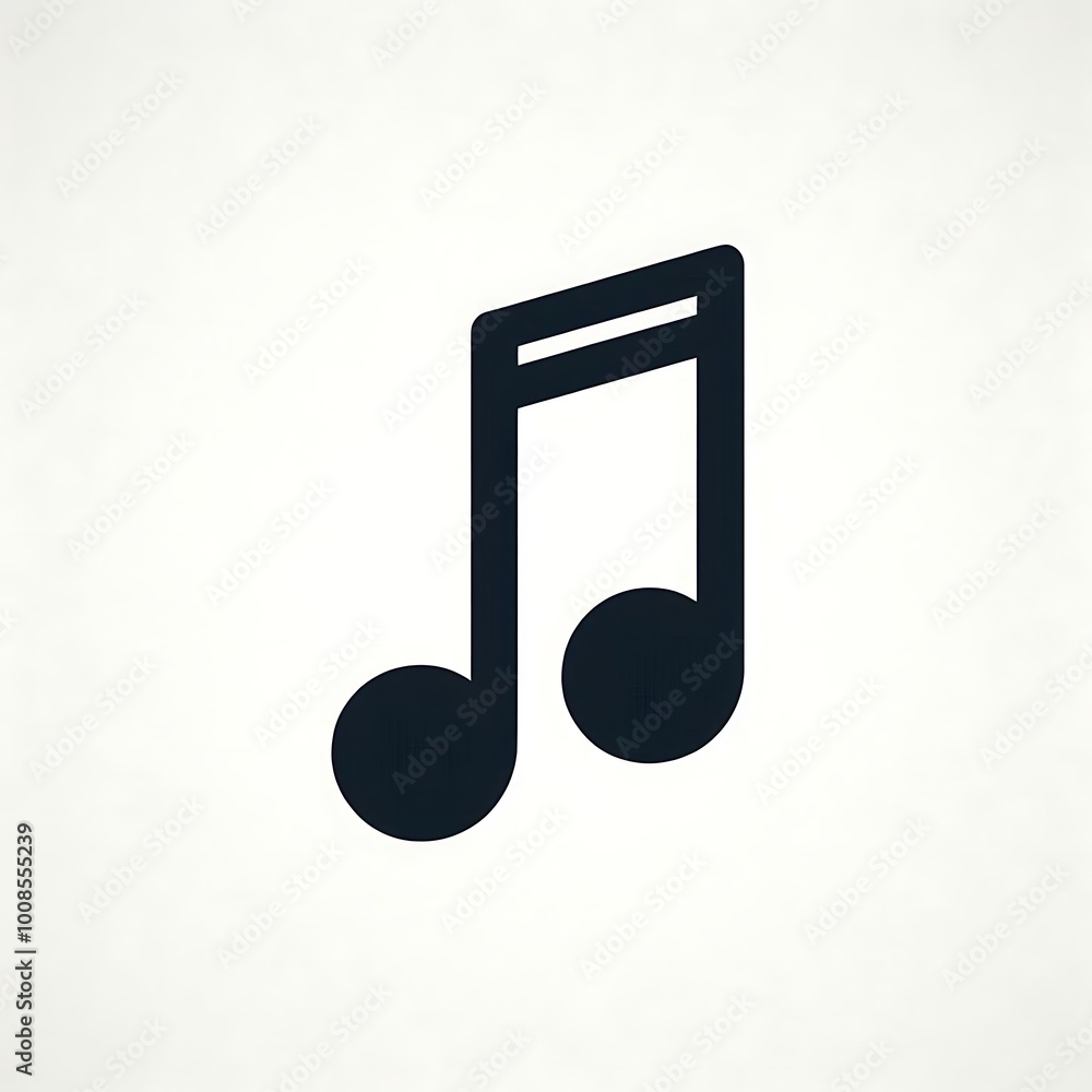 Minimalist Music Note Icon Minimalist Music Note Icon