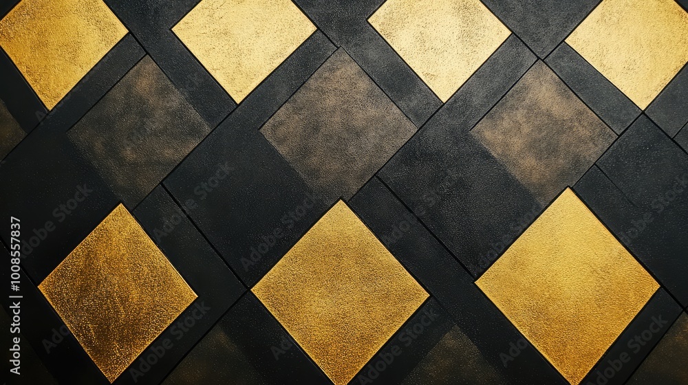 Thin, angular lines in alternating black and gold, forming a sharp, diamond-shaped pattern that adds elegance and modernity. Thin, angular lines in alternating black and gold, forming a sharp, diamond-shaped pattern that adds elegance and modernity.