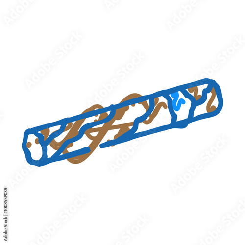 cigar nicotine tobacco doodle icon sketch vector. cigar nicotine tobacco sign. isolated symbol illustration