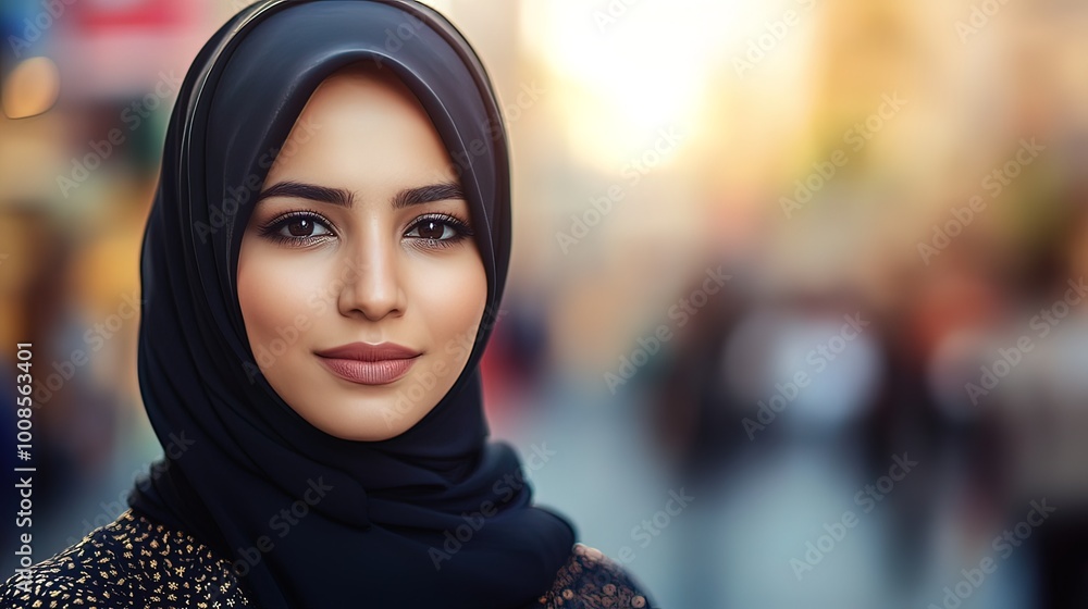 Portrait of a Young Woman Wearing a Hijab Portrait of a Young Woman Wearing a Hijab