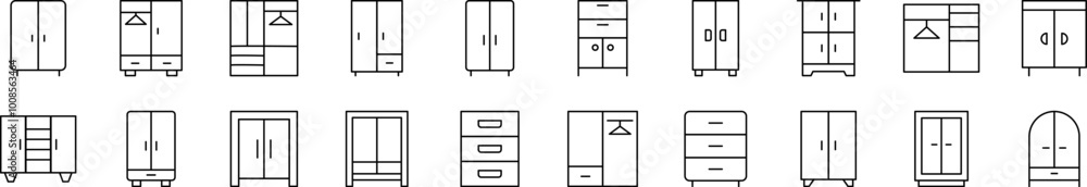 Collection of Thin Icons. Editable Stroke. Suitable for Web Sites, Books, Cards, Apps Collection of Thin Icons. Editable Stroke. Suitable for Web Sites, Books, Cards, Apps