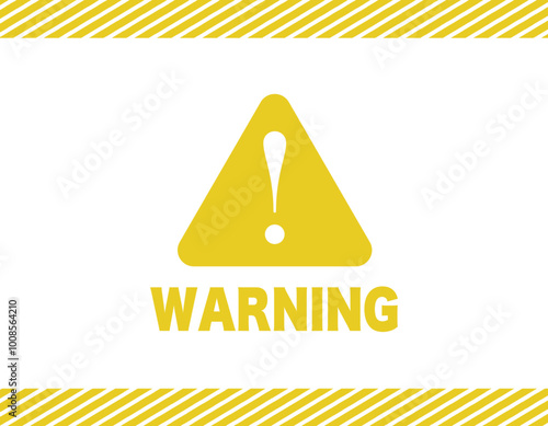 注意　警告　ビックリマーク　標識　斜線　黄色