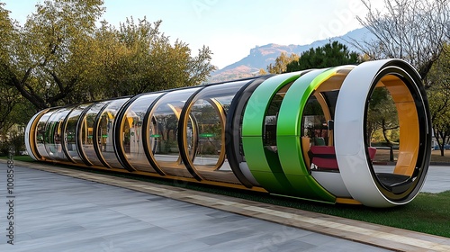 Futuristic Public Transportation Pod Design Concept