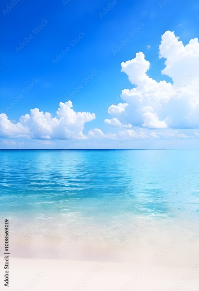 Tranquil Turquoise Ocean Seascape Horizon Tranquil Turquoise Ocean Seascape Horizon