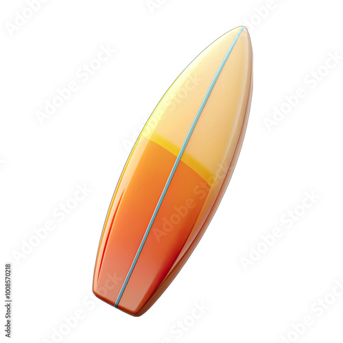 3d render of a red and yellow compass on a white background