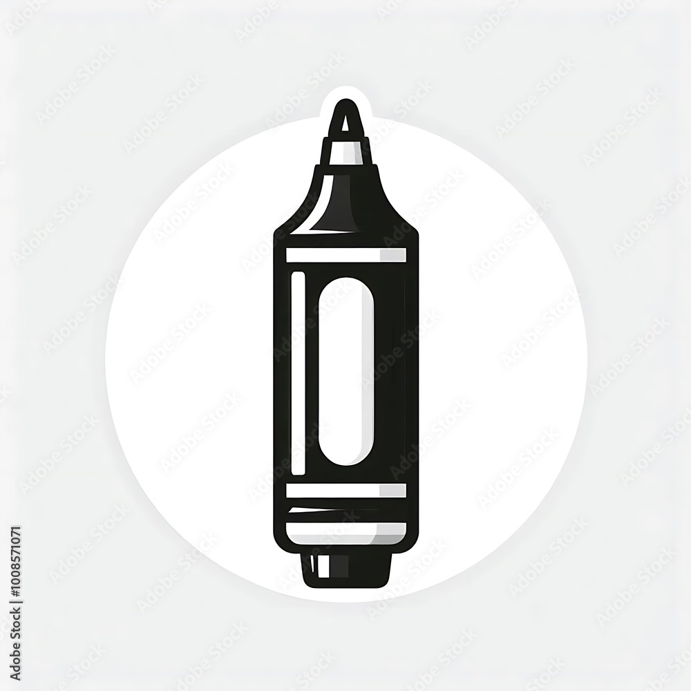 Bold Crayon Icon: Symbol for Creativity and Art Bold Crayon Icon: Symbol for Creativity and Art