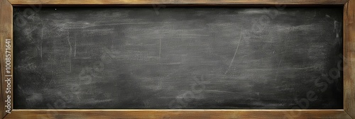Blank Chalkboard in Wooden Frame for Creative Use