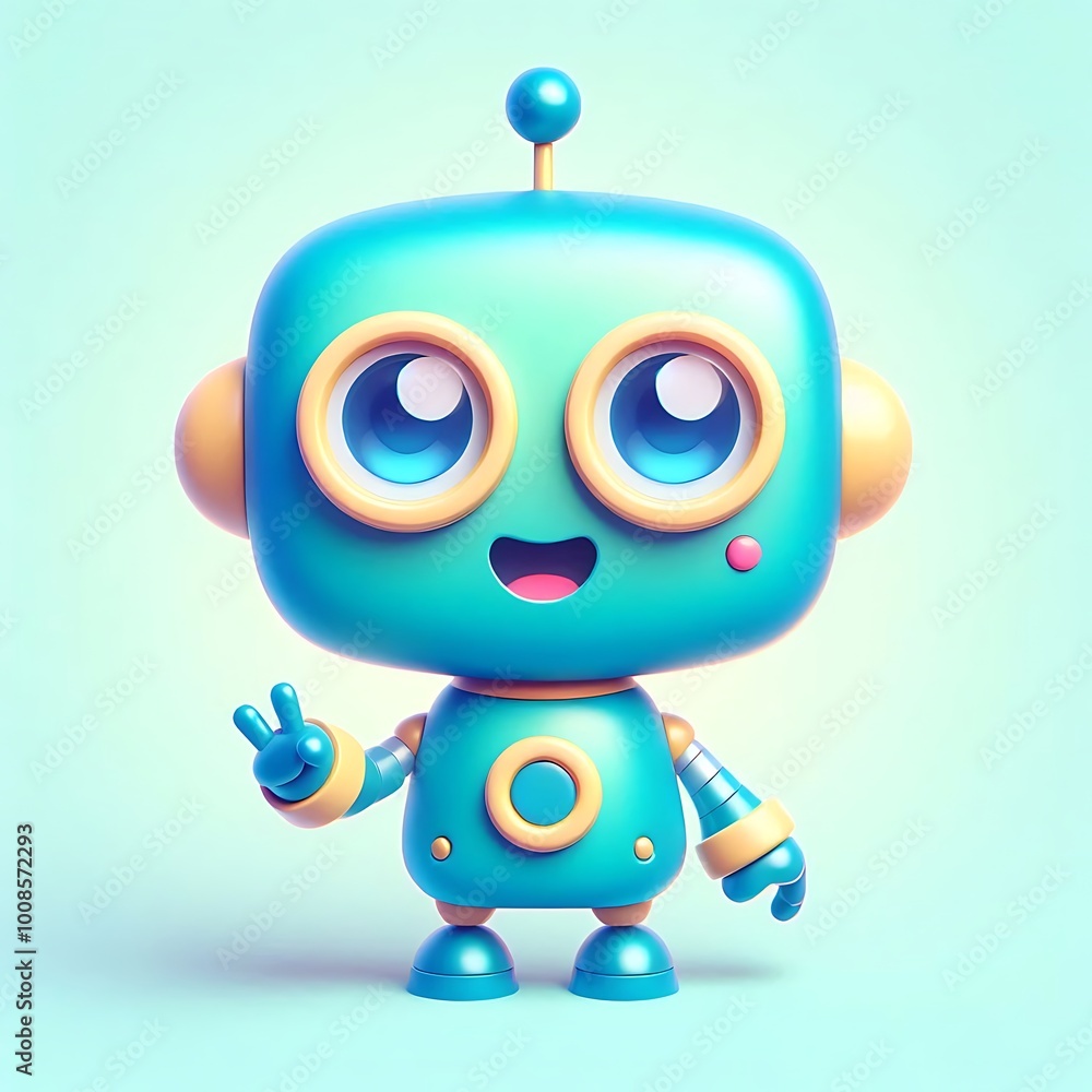 Happy Robot Character Happy Robot Character