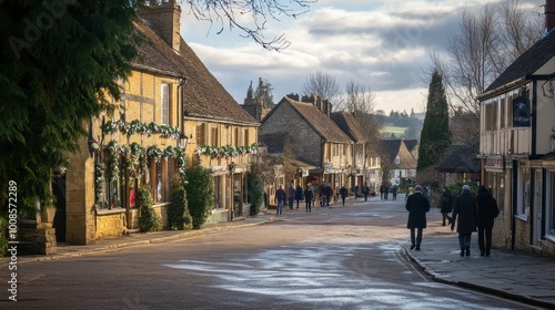 Quaint and Charming English Village Nestled in the Countryside
