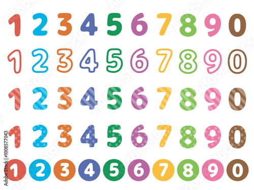 かわいい数字セット