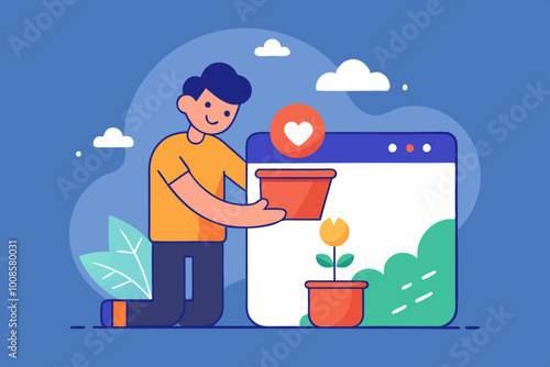 Online gardening tips and community engagement concept design