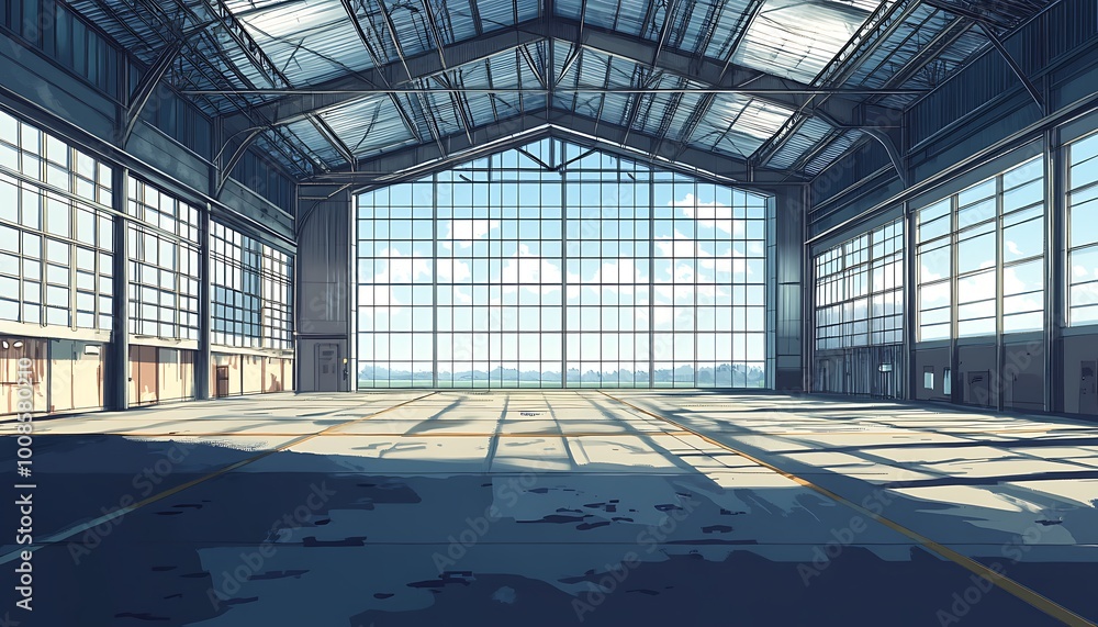 Spacious Hangar with a View Spacious Hangar with a View