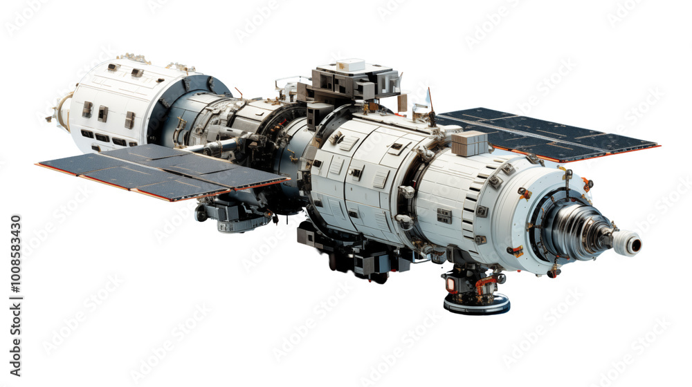 a satellite space station, Isolated on Transparent Background. a satellite space station, Isolated on Transparent Background.