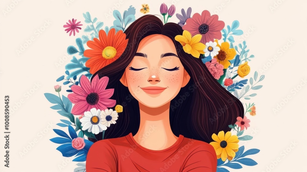Bright Floral Mental Health Inspiration Bright Floral Mental Health Inspiration