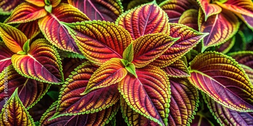 Lush green foliage of Solanoideae plant showcasing vibrant leaves and intricate natural patterns photo