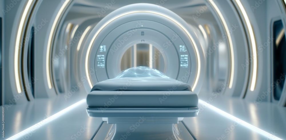 Futuristic Medical Environment with MRI Technology Futuristic Medical Environment with MRI Technology