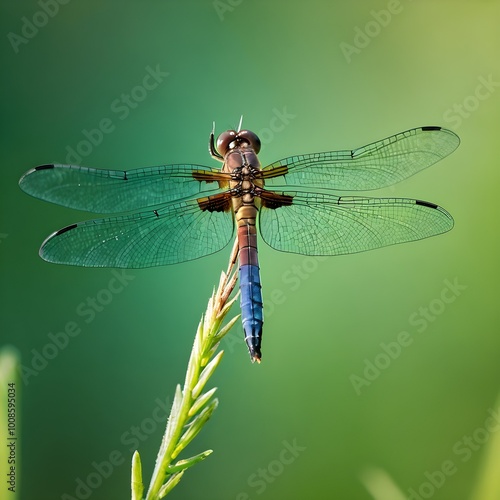 Wallpaper Mural Macro Photography: Dragonfly in Summer Field for Ecology Themes Torontodigital.ca