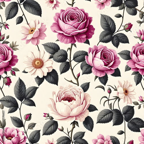 vintage wallpaper with flowers