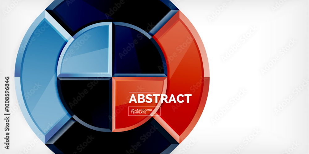 Abstract background - circles and round triangles with 3d effect. Vector Illustration For Wallpaper, Banner, Background, Card, Book Illustration, landing page Abstract background - circles and round triangles with 3d effect. Vector Illustration For Wallpaper, Banner, Background, Card, Book Illustration, landing page