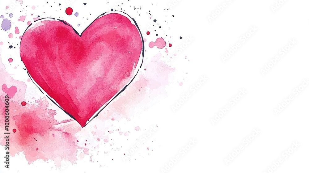 A red heart flying in a starry sky, symbolizing spiritual healing and mental well-being, painted in a soft, abstract watercolor style. A red heart flying in a starry sky, symbolizing spiritual healing and mental well-being, painted in a soft, abstract watercolor style.