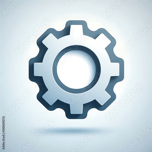 Gear Icon with Simple Design