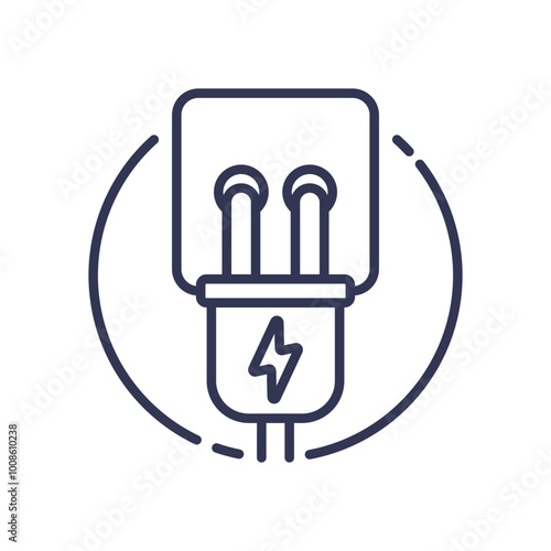 Disconnected plug symbolizing loss of connection.