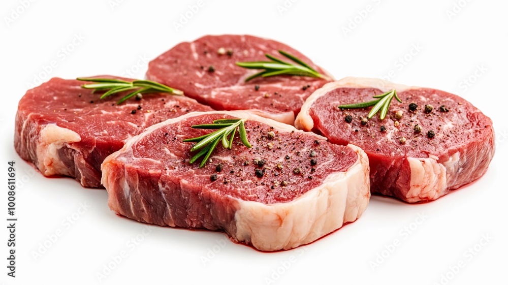 Fresh meat isolated on white Fresh meat isolated on white