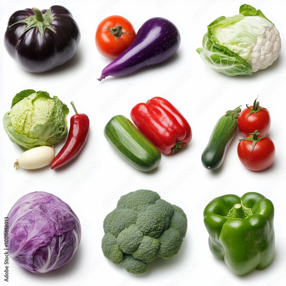 Fresh vegetables isolated Fresh vegetables isolated