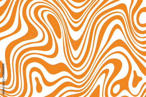 Caramel twisted stripes pattern. Abstract psychedelic candy colored background. Salted caramel sweets design print